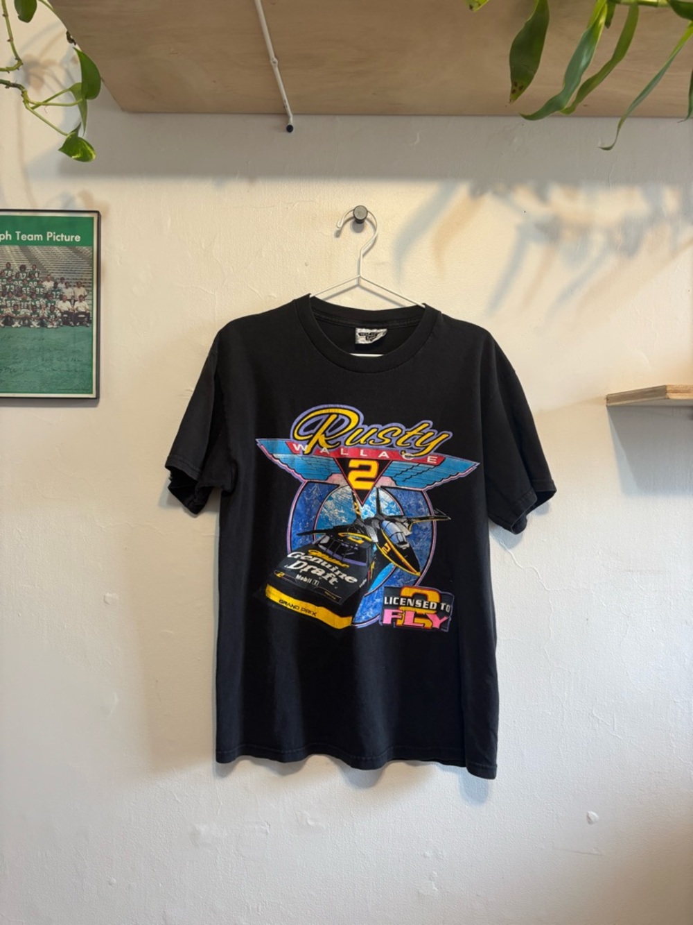 Vintage Rusty Wallace Miller Racing Graphic Tee - Black
